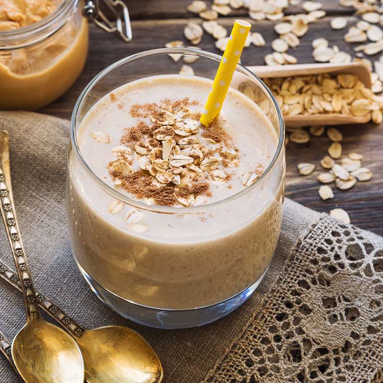 Healthy Snickers Breakfast Protein Smoothie
